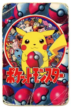1998 Vintage Poliwrath/Chansey 7 of Clubs Pokemon Televi-kun Poker Playing Card - Image 3