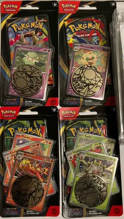 Pokemon TCG Phantasmal Flames Blister Booster Set of 4! + 3 Mystery Card Packs! - Image 1