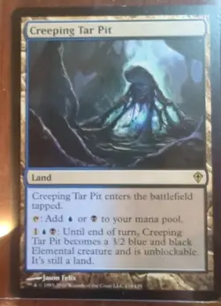 Magic the Gathering MTG Card: Creeping Tar Pit Worldwake 134/145 NM - Image 1