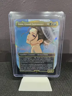 MTG Yuna, Grand Summoner NM EN Borderless Foil PROMO 0001 FINAL FANTASY EDH - Image 1