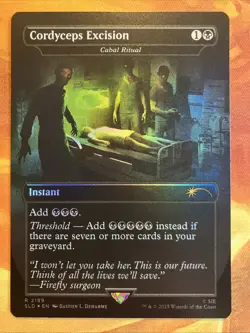 MTG Foil Borderless Cordyceps Excision - Cabal Ritual SLD: The Last of Us Part I - Image 1