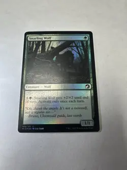 Snarling Wolf NM Innistrad: Midnight Hunt Foil Magic The Gathering Mtg Neat Mint - Image 1