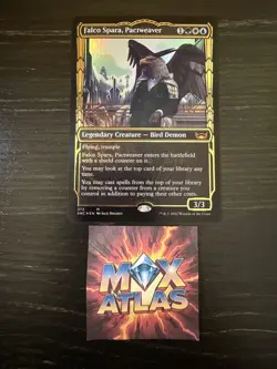 MTG - Falco Spara, Pactweaver (Gilded Foil) Streets of New Capenna Foil #372 NM - Image 1