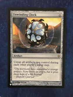 MTG Unwinding Clock Rare # 164 - New Phyrexia The List Reprint - LP - Image 1