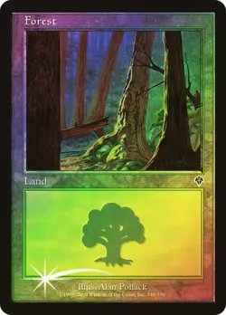 Invasion MTG FOIL Forest (#348) Magic - Image 1