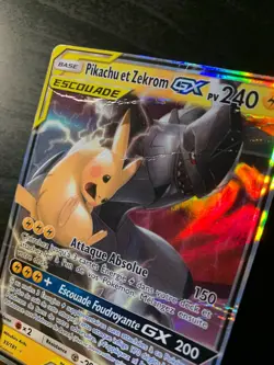 Carte Pokemon : Pikachu et Zekrom GX 33/181 Duo de Choc Francaise - Image 2