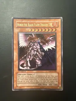 YU-GI-OH! SOD-EN008 HORUS THE BLACK FLAME DRAGON LV8 Ultimate 1st Edition LP - Image 1