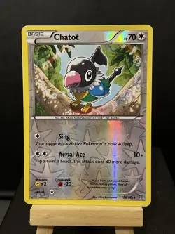 Pokemon Card Chatot 128/162 Rare Reverse Holo XY BREAKthrough Near Mint - Image 1