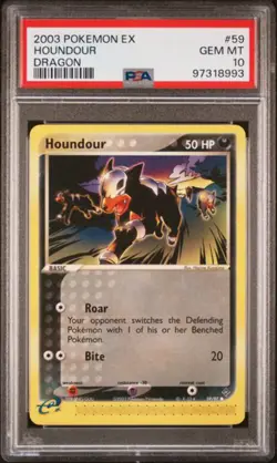 Pokemon Houndour 🔥POP 25🔥 2003 EX Dragon 59/97 PSA 10 Pokemon Card - Image 1