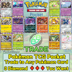 Pokemon TCG Pocket Trading Trade any 3 Diamond Card Pokemon ?????? you want it - Image 1