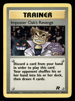 Imposter Oak's Revenge - 76/82 - Uncommon - Team Rocket - Pokemon Card - MP - Image 1