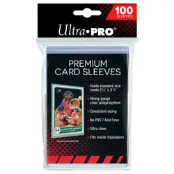 ULTRA PRO Premium Card Sleeves Platinum Clear 66 x 94mm 100ct 74427813857 - Image 1