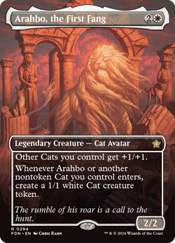 x1 Arahbo, the First Fang FDN Foundations MTG 294 RARE BORDERLESS M/NM 1x - Image 1