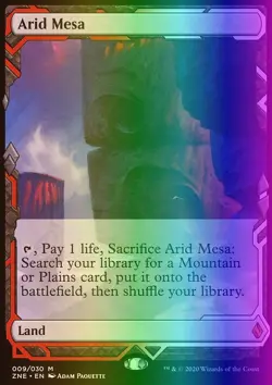 MTG Magic the Gathering Arid Mesa (9/30) Zendikar Rising Expeditions LP FOIL - Image 1