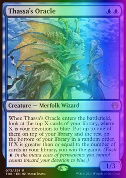 MTG Magic the Gathering Thassa's Oracle (73/412) Theros Beyond Death LP FOIL - Image 1