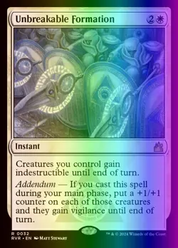 MTG Unbreakable Formation (32/497) Ravnica Remastered NM FOIL - Image 1