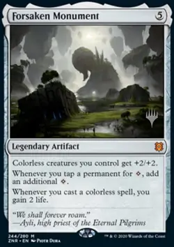 MTG Magic the Gathering Forsaken Monument (244p/168) Zendikar Rising Promos NM - Image 1