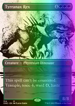 MTG Magic the Gathering Tyrranax Rex (314/530) Phyrexia All Will Be One NM FOIL - Image 1