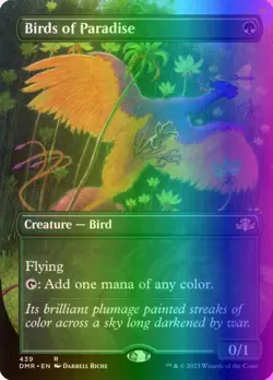 MTG Magic the Gathering Birds of Paradise (439/521) Dominaria Remastered LP FOIL - Image 1