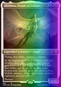 MTG Akroma, Vision of Ixidor (547/794) Commander Legends LP FOIL- ETCHED - Image 1