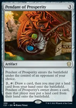 MTG Magic the Gathering Pendant of Prosperity (256/465) Commander 2021 LP - Image 1