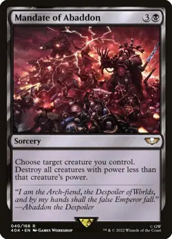 MTG Magic the Gathering Mandate of Abaddon (40/657) Warhammer 40,000 NM - Image 1