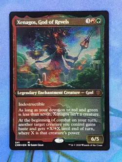 1x ETCHED FOIL Xenagos, God of Revels, NM, CMR, Magic: the Gathering, MtG - Image 1