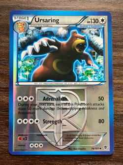 REVERSE HOLO Ursaring 76/101 - 2013 Pokemon Plasma Blast Uncommon Card CLEAN - Image 1