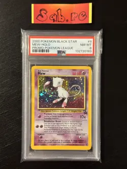 PSA 8 Mew Holo Black Star Promo 9 Pokemon Card - Image 1