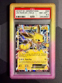 PSA 8.5 Jolteon EX 28/83 Generations Holo Pokemon TCG NM / M old cert - Image 1