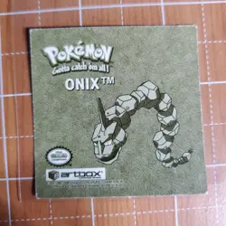 Pokemon - Onix R10 Gold Bordered Holo - Artbox Series 1, 1999 Sticker - Image 2