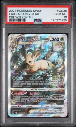Leafeon Vstar Crown Zenith Pokemon Sword And Shield GG35/GG70 PSA 10 - Image 1