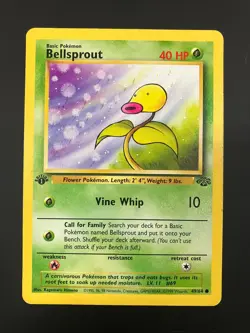 Pokemon TCG Bellsprout Jungle 49/64 Regular 1st Edition Common LP - Image 1