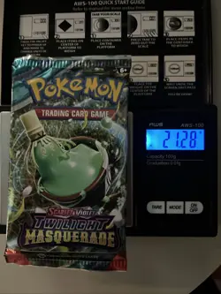 Heavy 21.28g Pokemon Sealed Twilight Masquerade Booster Pack - Image 1
