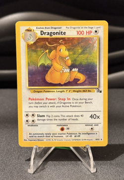 Dragonite 4/62 Fossil Holo Rare Holo Pokemon TCG 1999 - Image 1