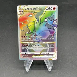 Pokemon - Brilliant Stars Rainbow Rare Secret Charizard VSTAR 174/172 NM - Image 2