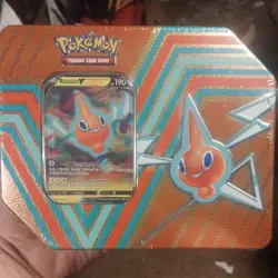 Pokemon TCG Hidden Potential Tin Rotom V Sealed New 5 Booster Packs Promo Card - Image 1