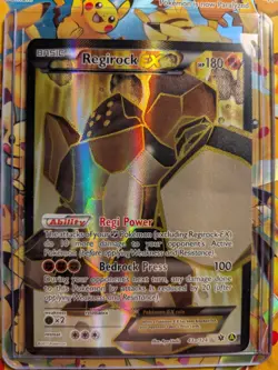 2017 Pokemon XY Alternate Art Regirock EX Full Art #043a/124 EX-NM - Image 1