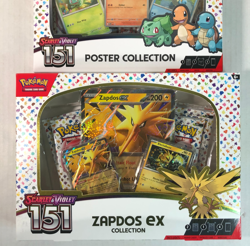 Pokemon TCG: 151 Zapdos EX & Poster Collection Box LOT - 7 Booster Packs - Image 3