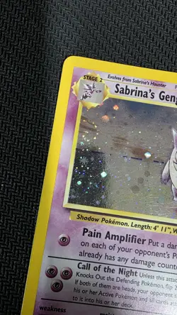 SWIRL 2000 Pokemon Gym Heroes Sabrina's Gengar 14/132 Holo Foil WOTC Unlimited - Image 2
