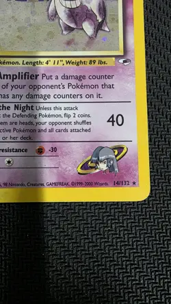 SWIRL 2000 Pokemon Gym Heroes Sabrina's Gengar 14/132 Holo Foil WOTC Unlimited - Image 5