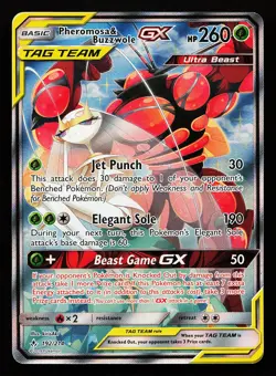 Pheromosa & Buzzwole GX 192/214 Alternate Art Unbroken Bonds Pokemon Card - Image 1
