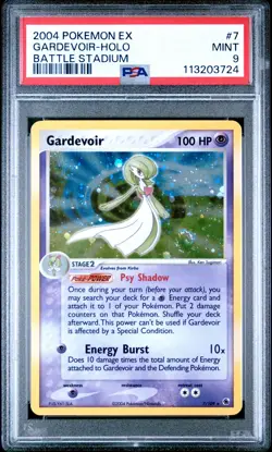 2004 POKEMON EX BATTLE STADIUM #7 GARDEVOIR-HOLO PSA 9 - Image 1