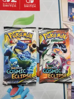 Pokemon TCG Sun & Moon Cosmic Eclipse Booster Pack X2 820650805899 - Image 1