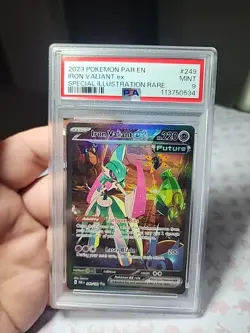 2023 Pokemon Par EN-Paradox Rift Iron Valiant EX #249 SIR PSA 9 - Image 1