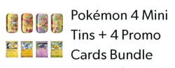 POKEMON 151 4 PACK Mini Tin + 4 PROMO Trading Cards NEW SEALED SHIPS FAST 🔥 HOT - Image 3
