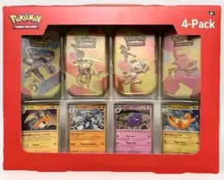 POKEMON 151 4 PACK Mini Tin + 4 PROMO Trading Cards NEW SEALED SHIPS FAST 🔥 HOT - Image 4