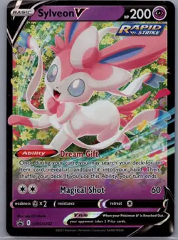 Sylveon V SWSH202 - Pokemon TCG Sword & Shield Promo Ultra Rare Holo Card NM - Image 1