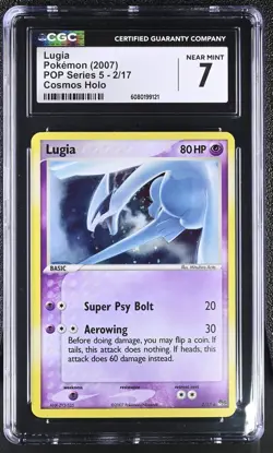 CGC 7 Lugia 2007 POP Series 5 2/17 Cosmos Holo Pokemon Card - Image 1