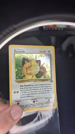 Meowth 10 Gameboy Promo WOTC Black Star Promo - Holo Pokemon Card With Swirl - Image 3